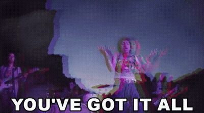Woman Singing You've Got It All GIF