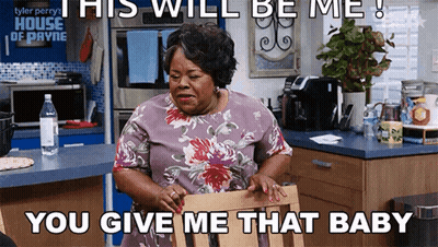 Woman Sits In Kitchen Saying This Will Be Me GIF