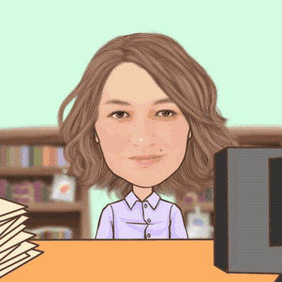 Woman Sitting At Desk With Computer GIF