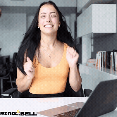 Woman Sitting At Desk With Laptop GIF