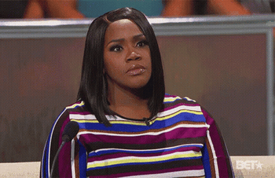 Woman Sitting At Microphone On Bet Show GIF