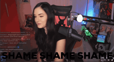 Woman Sitting At Microphone Saying Shame Shame Shame GIF