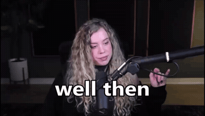 Woman Sitting At Microphone Saying Well Then GIF