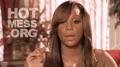 Woman Sitting At Screen Saying Hot Mess.org GIF