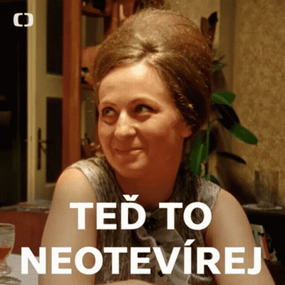 Woman Sitting At Table Teď To Neotevírej GIF