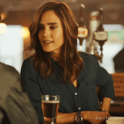 Woman Sitting At Table With Beer Daily Enco GIF