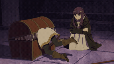 Woman Sitting Beside Man With Head In Chest GIF