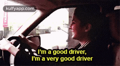Woman Sitting In Back Seat Car Arms Up Caption When My Husband Drives GIF
