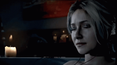 Woman Sitting In Bathtub With Candle GIF