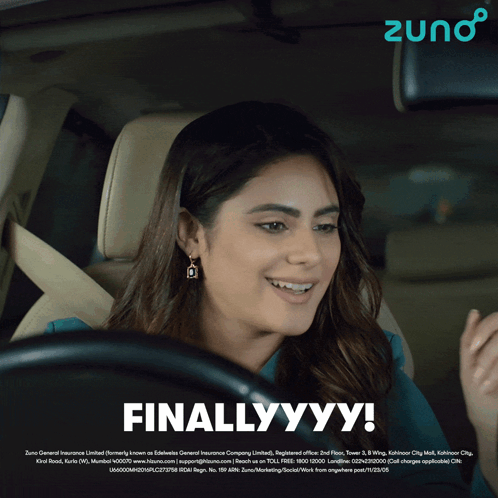 Woman Sitting In Car Finally GIF