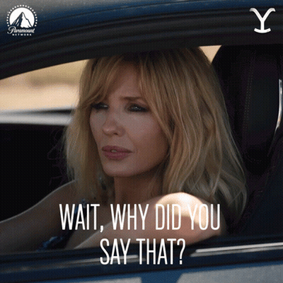 Woman Sitting In Car Saying Wait Why Did You Say That GIF