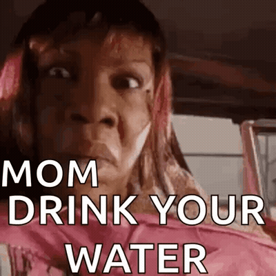 Woman Sitting In Car Says Mom Drink Your Water GIF
