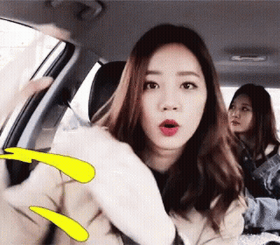 Woman Sitting In Car Surprised GIF