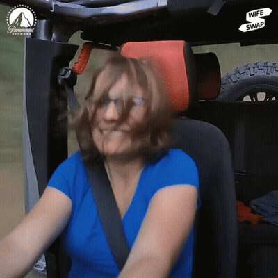 Woman Sitting In Car With Paramount Network Logo GIF