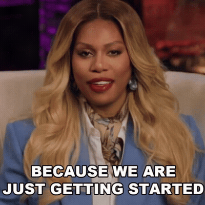 Woman Sitting In Chair Because We Are Just Getting Started GIF