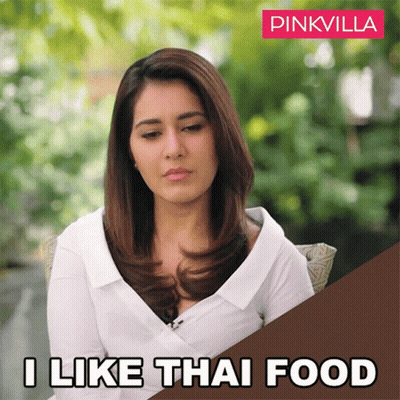 Woman Sitting In Chair I Like Thai Food GIF