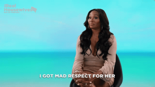 Woman Sitting In Chair Respect GIF