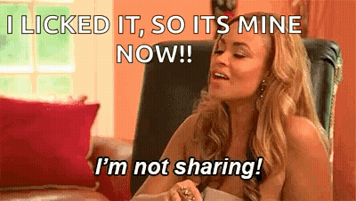 Woman Sitting In Chair Saying I Licked It So Its Mine Now GIF
