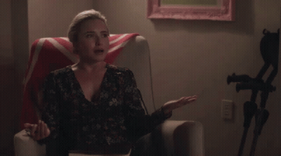 Woman Sitting In Chair Saying I'm Just Being Honest GIF