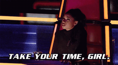 Woman Sitting In Chair Saying Take Your Time Girl GIF