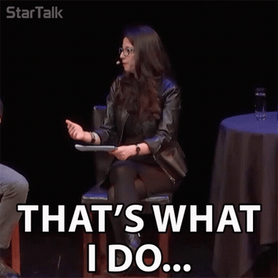 Woman Sitting In Chair Saying That's What I Do GIF
