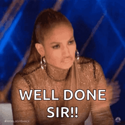 Woman Sitting In Chair Saying Well Done Sir GIF