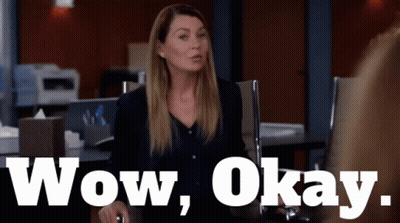 Woman Sitting In Chair Saying Wow Okay GIF
