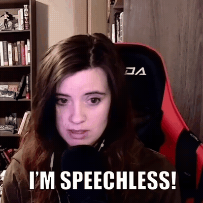 Woman Sitting In Chair Speechless GIF