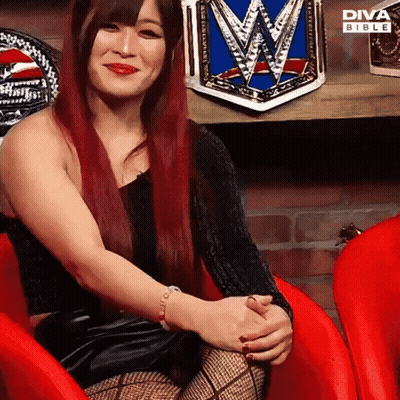 Woman Sitting In Chair With Diva Bible Logo GIF
