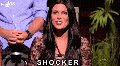 Woman Sitting In Chair With Shocker On Face GIF