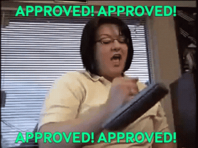 Woman Sitting In Front Of Computer Approved GIF
