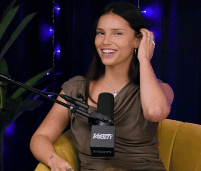 Woman Sitting In Front Of Microphone Saying Variety GIF