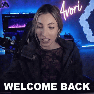 Woman Sitting In Front Of Microphone Welcome Back GIF