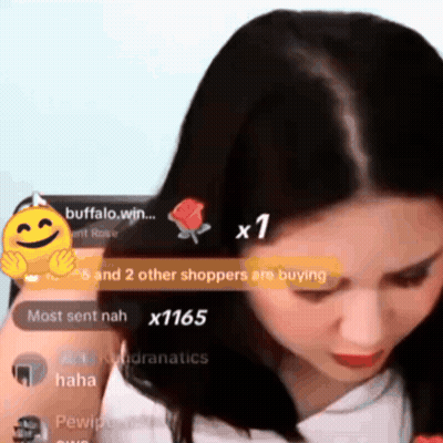 Woman Sitting In Front Of Screen Saying Most Sent Nah X1165 And 2 Other Shoppers Are Buying X1 GIF