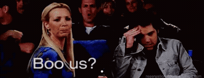 Woman Sitting Next To Man Saying Boo Us Boo You GIF