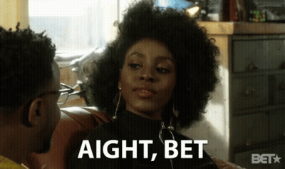 Woman Sitting Next To Man With Aight Bet GIF