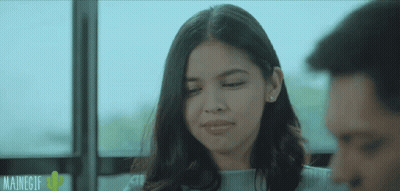 Woman Sitting Next To Man With Mainegif Logo GIF