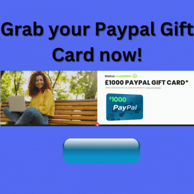 Woman Sitting On Bench With Laptop And PayPal Gift Card GIF