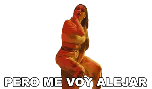 Woman Sitting On Chair Pero Me Voy Alejar Sticker
