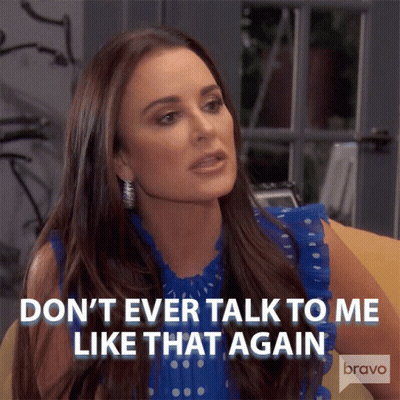Woman Sitting On Couch Don't Ever Talk To Me Like That Again GIF