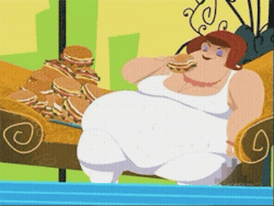 Woman Sitting On Couch Eating Sandwiches GIF