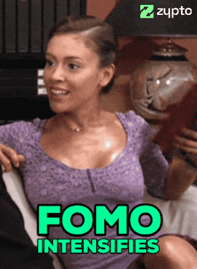 Woman Sitting On Couch Fomo Intensifies GIF