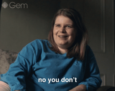 Woman Sitting On Couch No You Don't GIF