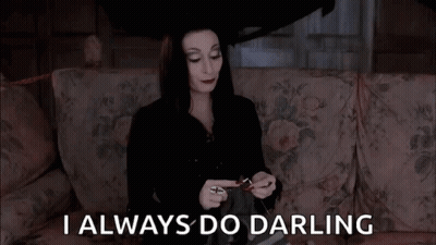 Woman Sitting On Couch Saying I Always Do Darling GIF