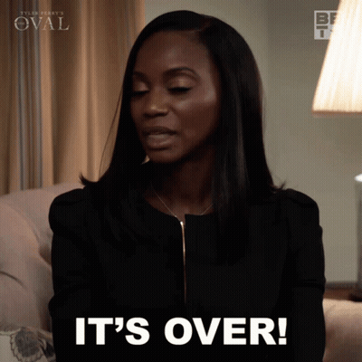 Woman Sitting On Couch Saying Its Over GIF