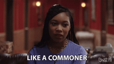 Woman Sitting On Couch Saying Like A Commoner GIF