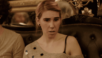 Woman Sitting On Couch Surprised GIF