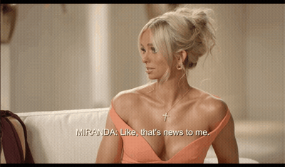 Woman Sitting On Couch Talking To Miranda GIF