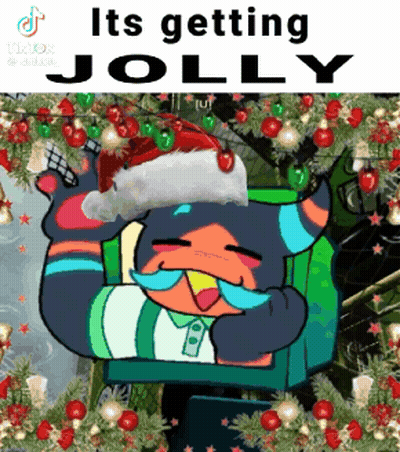 Woman Sitting On Couch With Word Jolly GIF