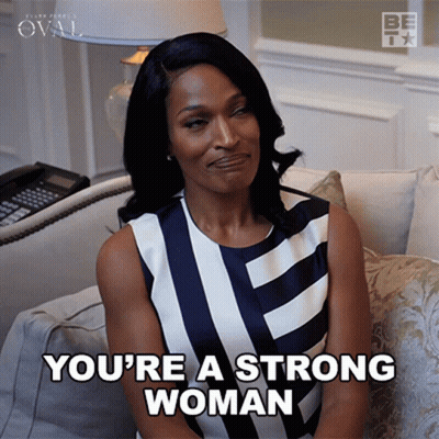 Woman Sitting On Couch You're A Strong Woman GIF